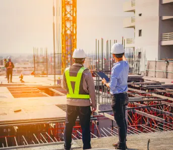 Two men General & Sub Contractors preview two men